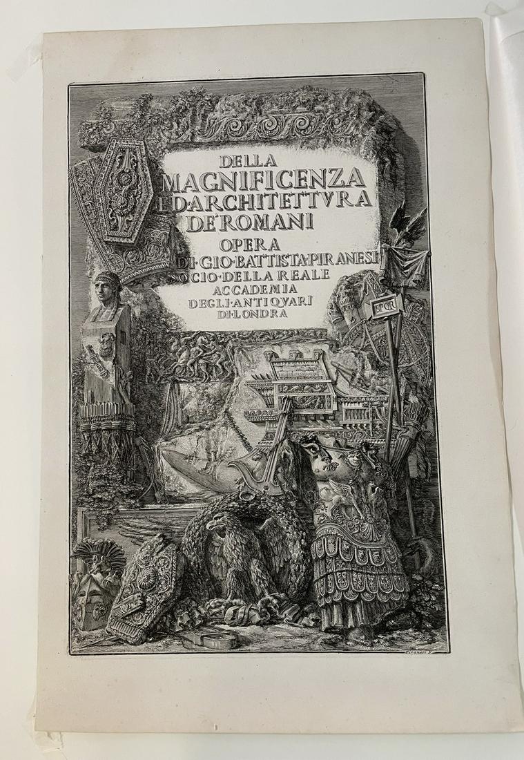GIOVANNI BATTISTA PIRANESI DELLA MAGNIFICENZA ED (1 of 7)