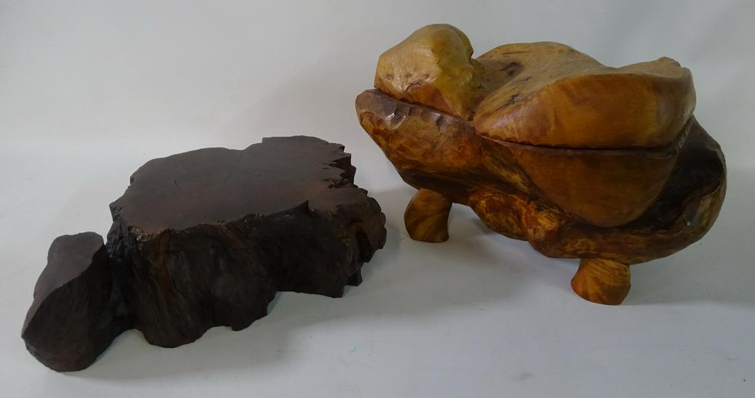 2 LIVE EDGE COVERED BOXES  7" X 11" 8" (1 of 7)