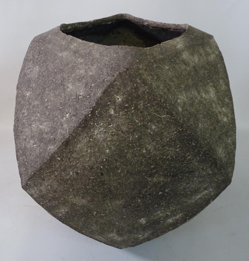 GEOMETRIC POTTERY VESSEL 12.5"X 15"X15" (1 of 8)