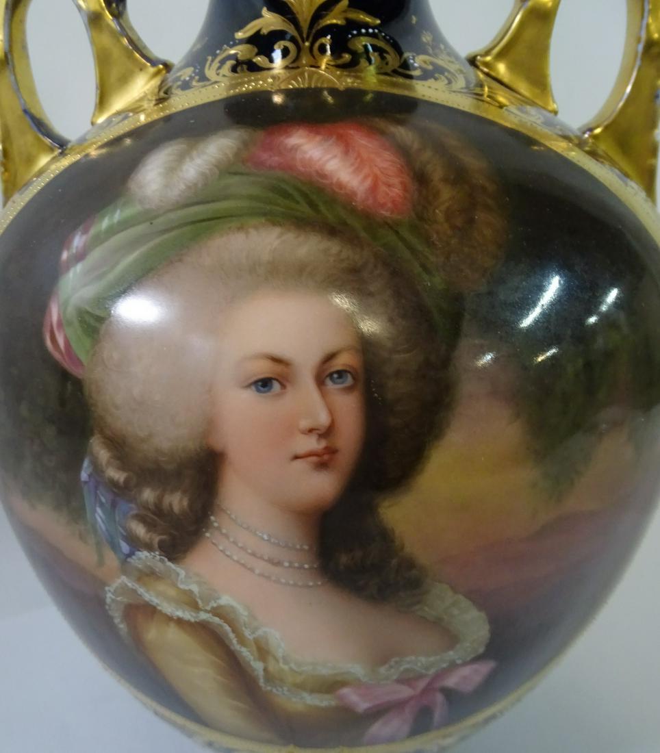ROYAL VIENNA MARIE ANTOINETTE PORTRAIT VASE 11" H (1 of 11)