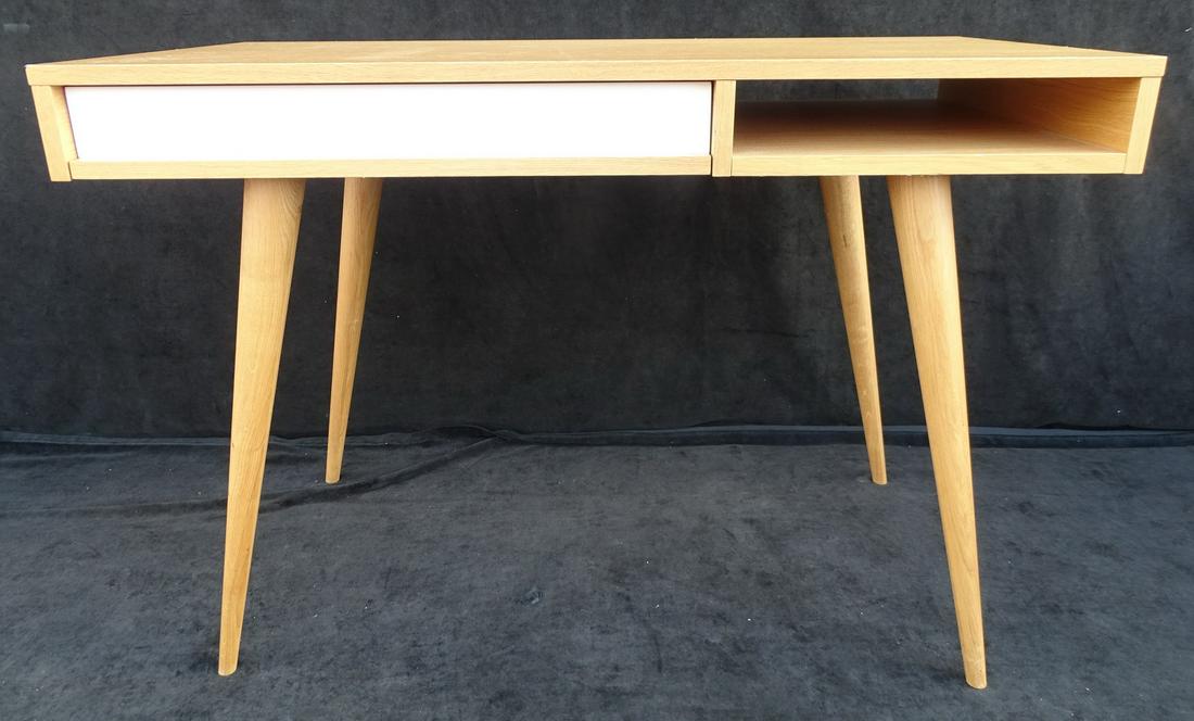 CASE MID-CENTURY "CELINE" DESK 29.5" X 43" X 21.75": CASE MID-CENTURY "CELINE" DESK 29.5" X 43" X 21.75" (NAZANIN KAMALI DESIGNER)