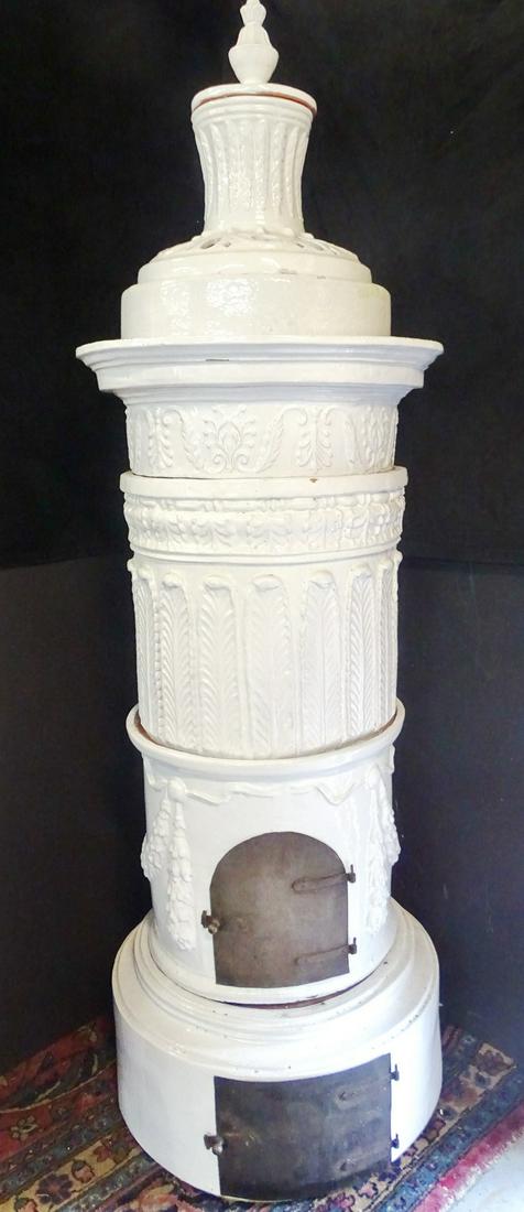 19TH CEN. KACHELOFEN GLAZED TERRACOTTA STOVE 82 H X (1 of 15)