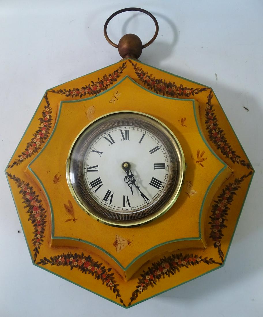 FRENCH TOLE CLOCK 4.5X20X15 (1 of 7)