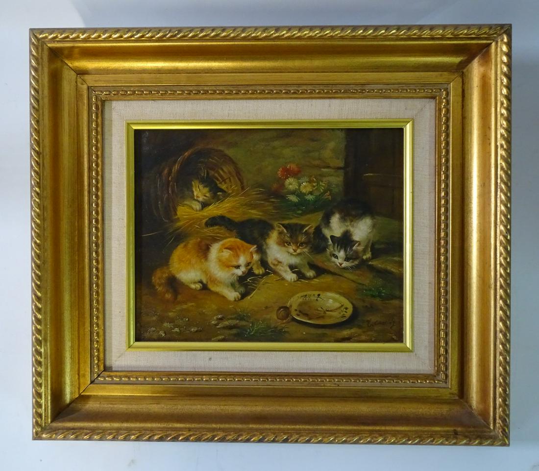 LAURA E. CASSIDY SIGNED OIL ON BOARD PAINTING "CURIOUS (1 of 5)
