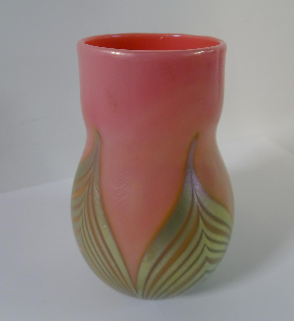 CHARLES LOTTON SIGNED CAMEO ART GLASS VASE WITH (1 of 2)