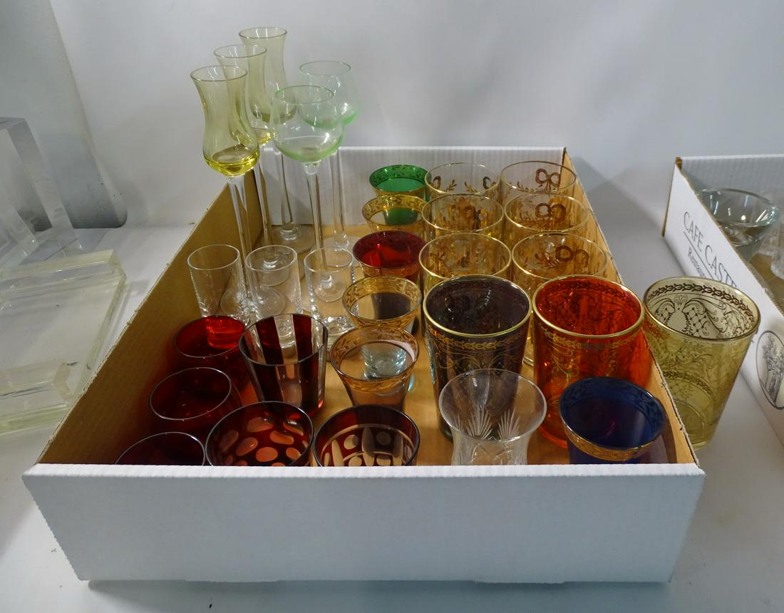 INCLUSIVE LOT OF GLASSWARE ETC. INC. RUBY TO CLEAR AND (1 of 11)