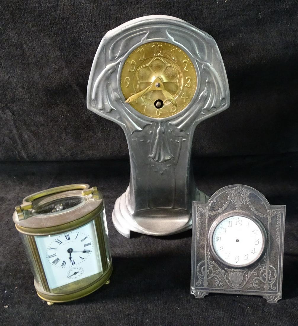 3 CLOCKS INC. TIFFANY & CO AND ART NOUVEAU 9 1/2 H (1 of 15)