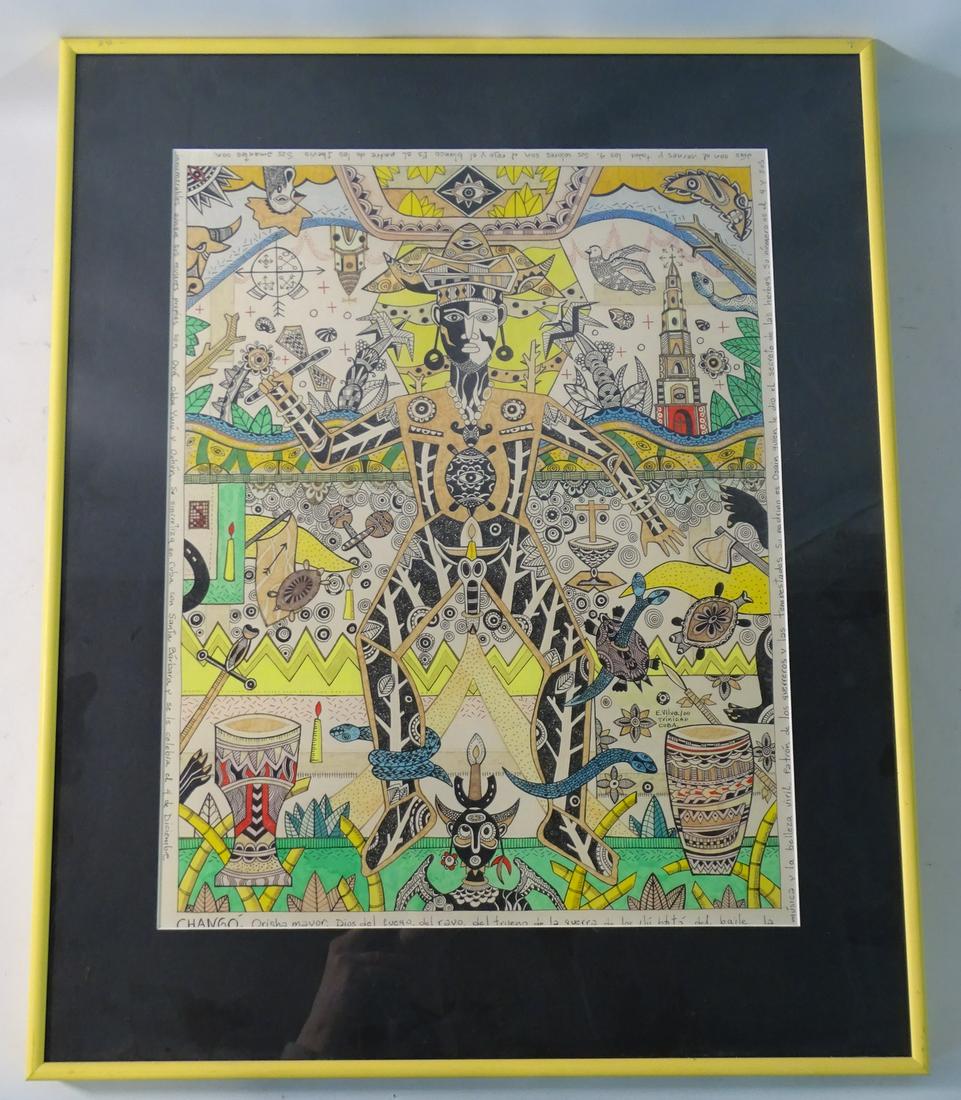 ELIO VILVA TRUJILLO SIGNED COLOR LITHOGRAPH, CUBAN (1 of 7)