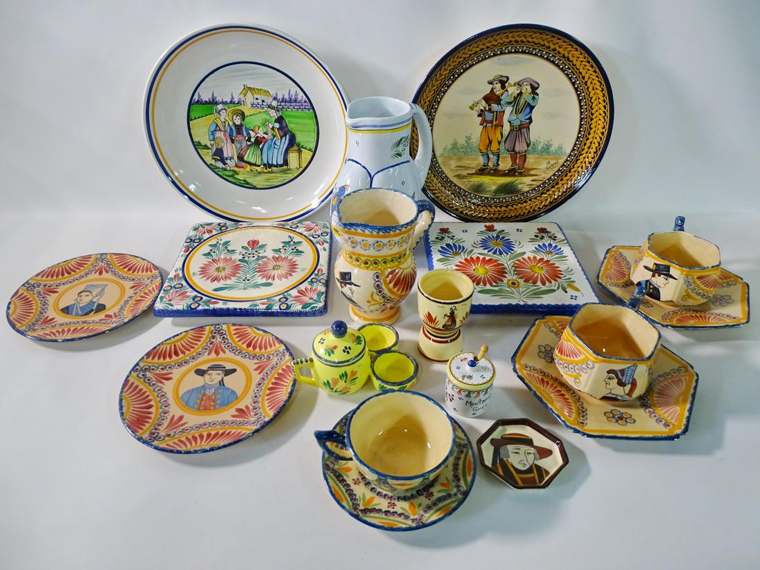 COLLECTION OF QUIMPER INC. TRIVETS 12" DIA. LARGEST: COLLECTION OF QUIMPER INC. TRIVETS 12" DIA. LARGEST