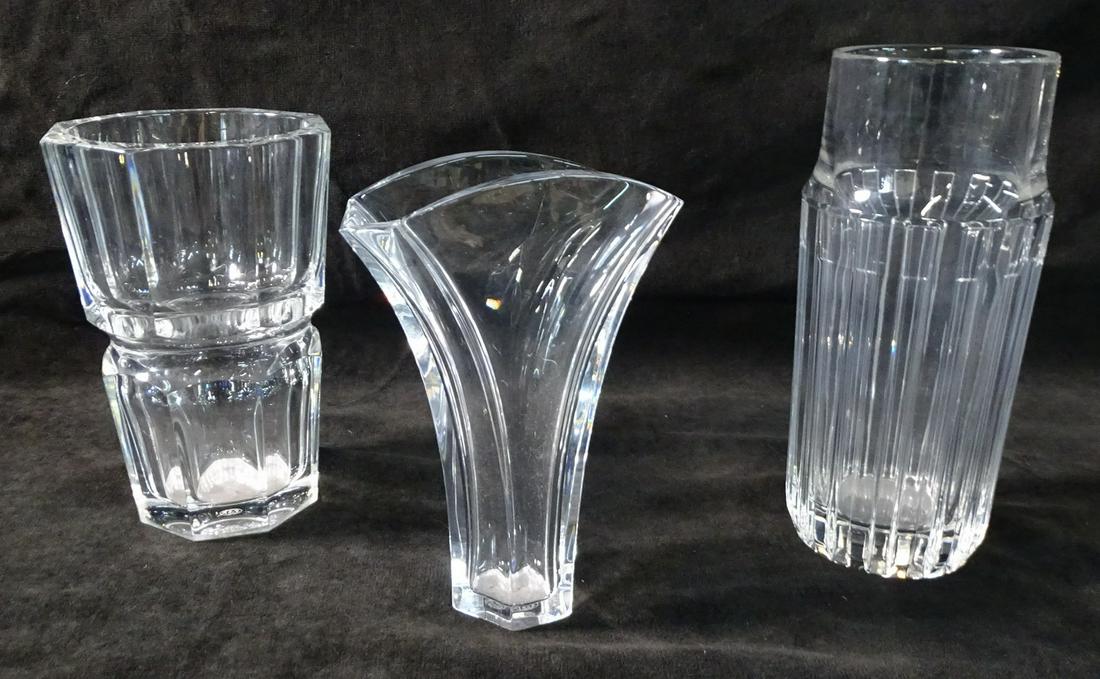 3 CRYSTAL VASES INC. (2) BACCARAT AND (1) TIFFANY & CO (1 of 3)