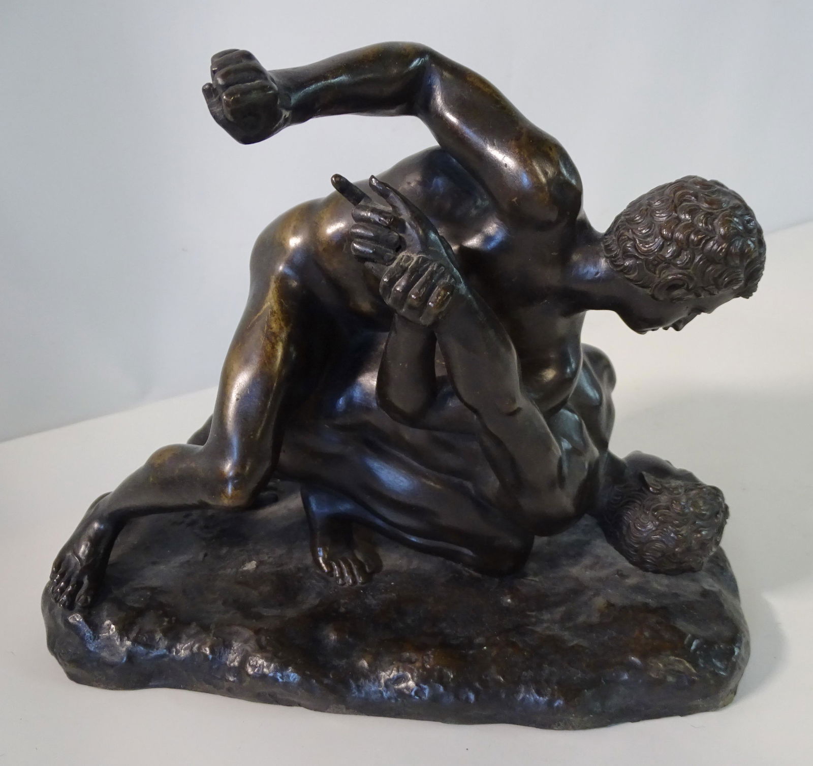 BRONZE SCULPTURE 'WRESTLERS' 9 X 11 X 6 1/4 (1 of 6)