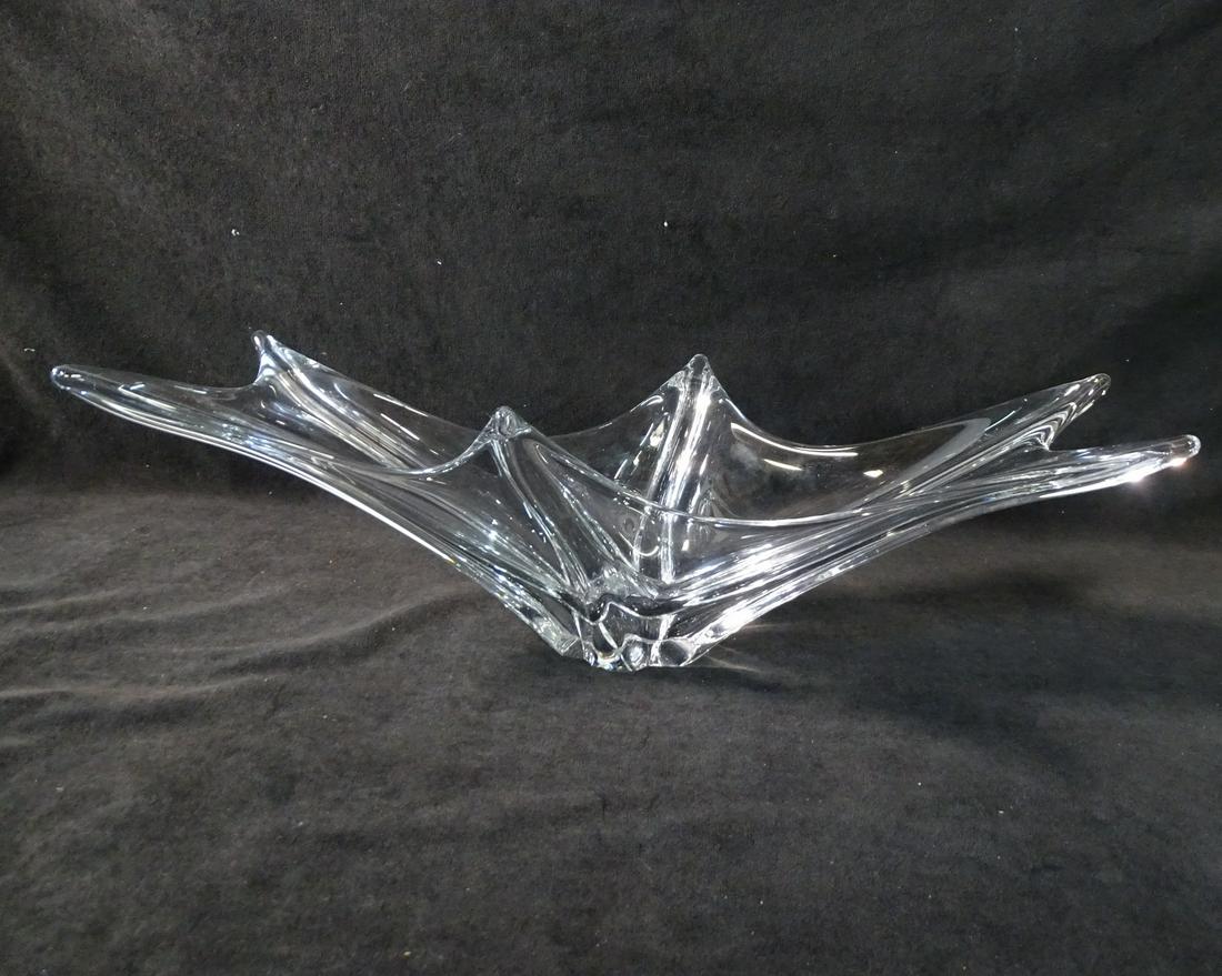 DAUM FRANCE MID-CENTURY BOWL/DISH 7"H X 23.5" L X 7.5": DAUM FRANCE MID-CENTURY BOWL/DISH 7"H X 23.5" L X 7.5" W