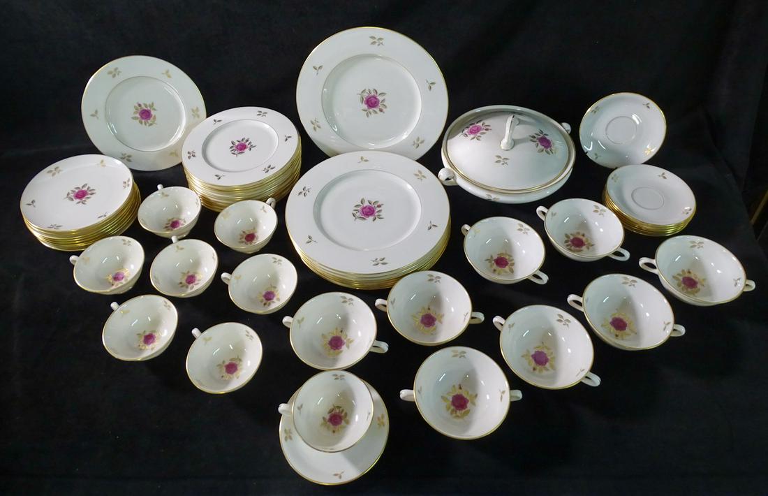 LENOX DISHWARE SET, 52 COUNT, "RHODORA" CREAM COLOR W/ (1 of 10)