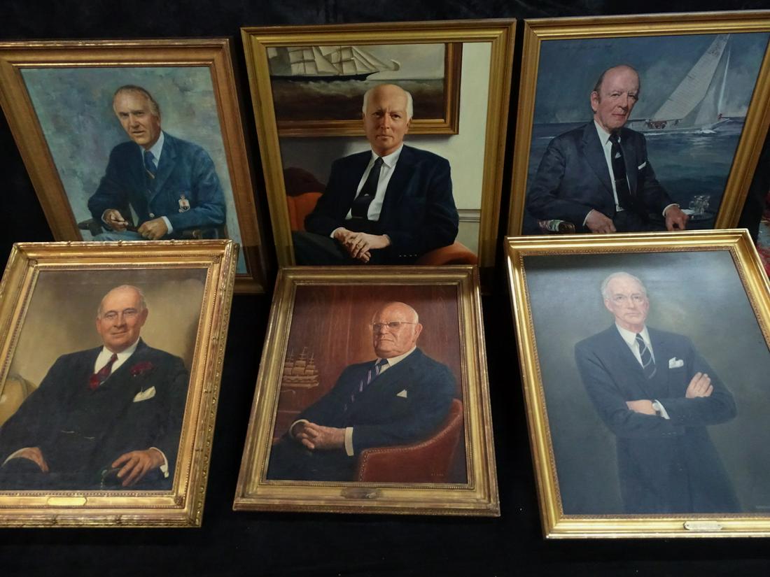 GROUP/6 OIL/CANVAS PORTRAITS W/ 5 HEAVY SOLID WOOD & 1 COMP FRAME (1 of 20)