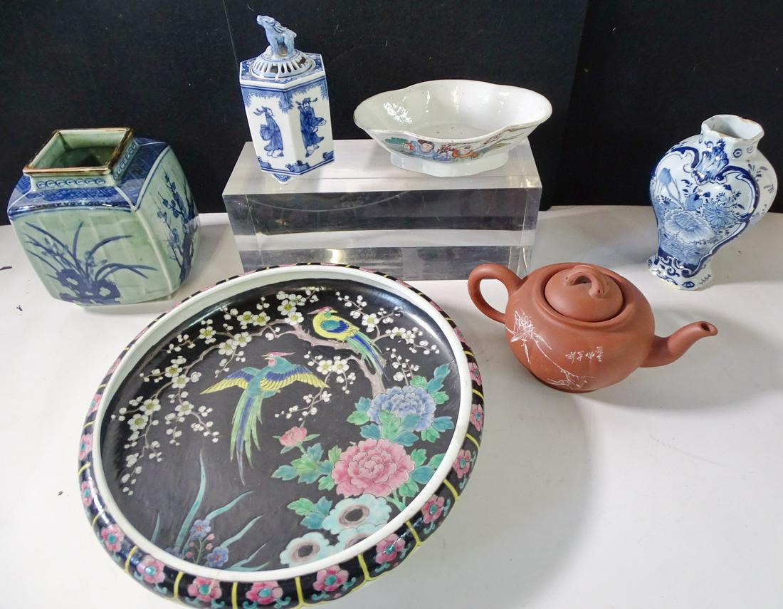 BOX LOT OF ORIENTALIA INC. LARGE BOWL W/ CHERRY BLOSSOM (1 of 11)