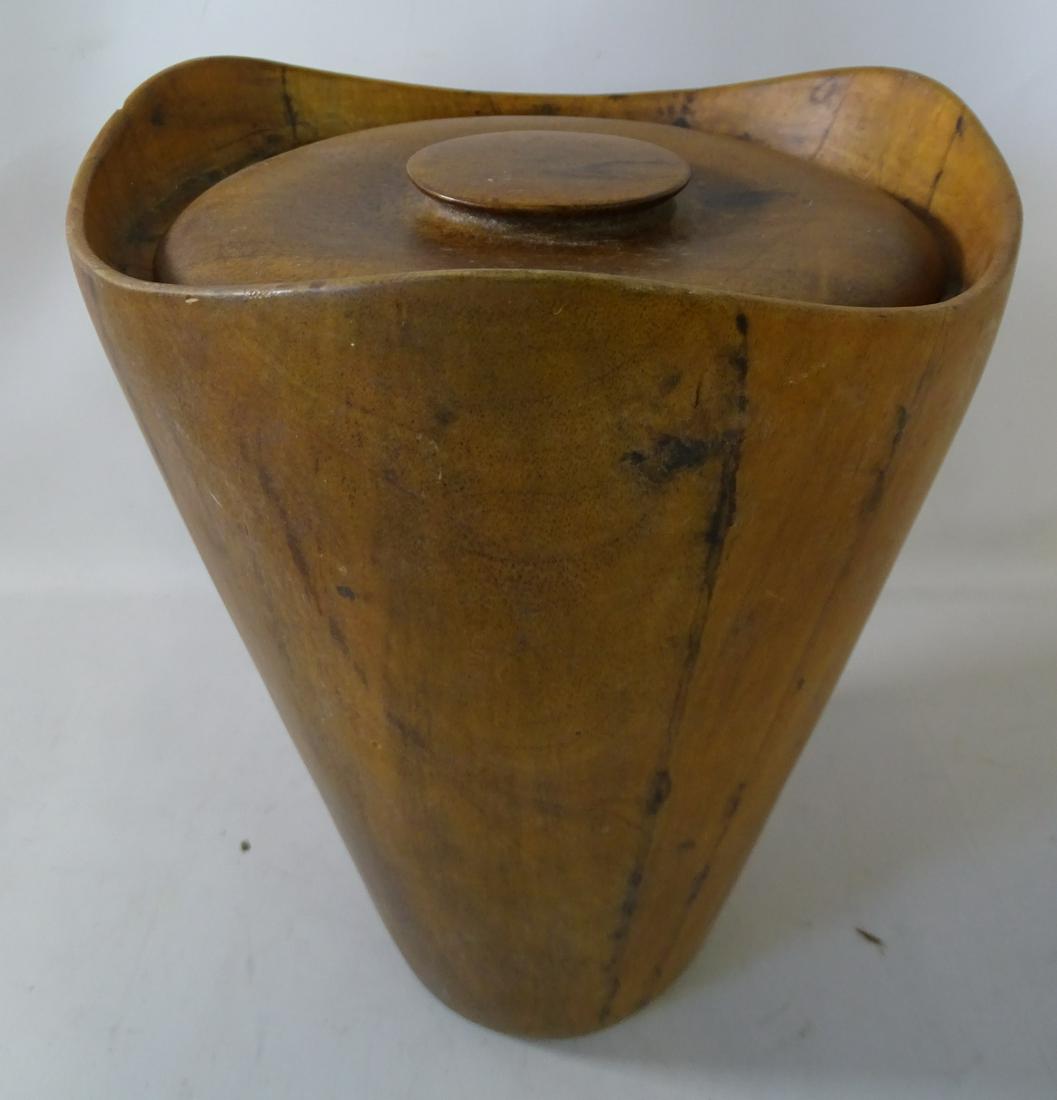 MID CENTURY WOODEN ICE BUCKET 13" HIGH (1 of 8)