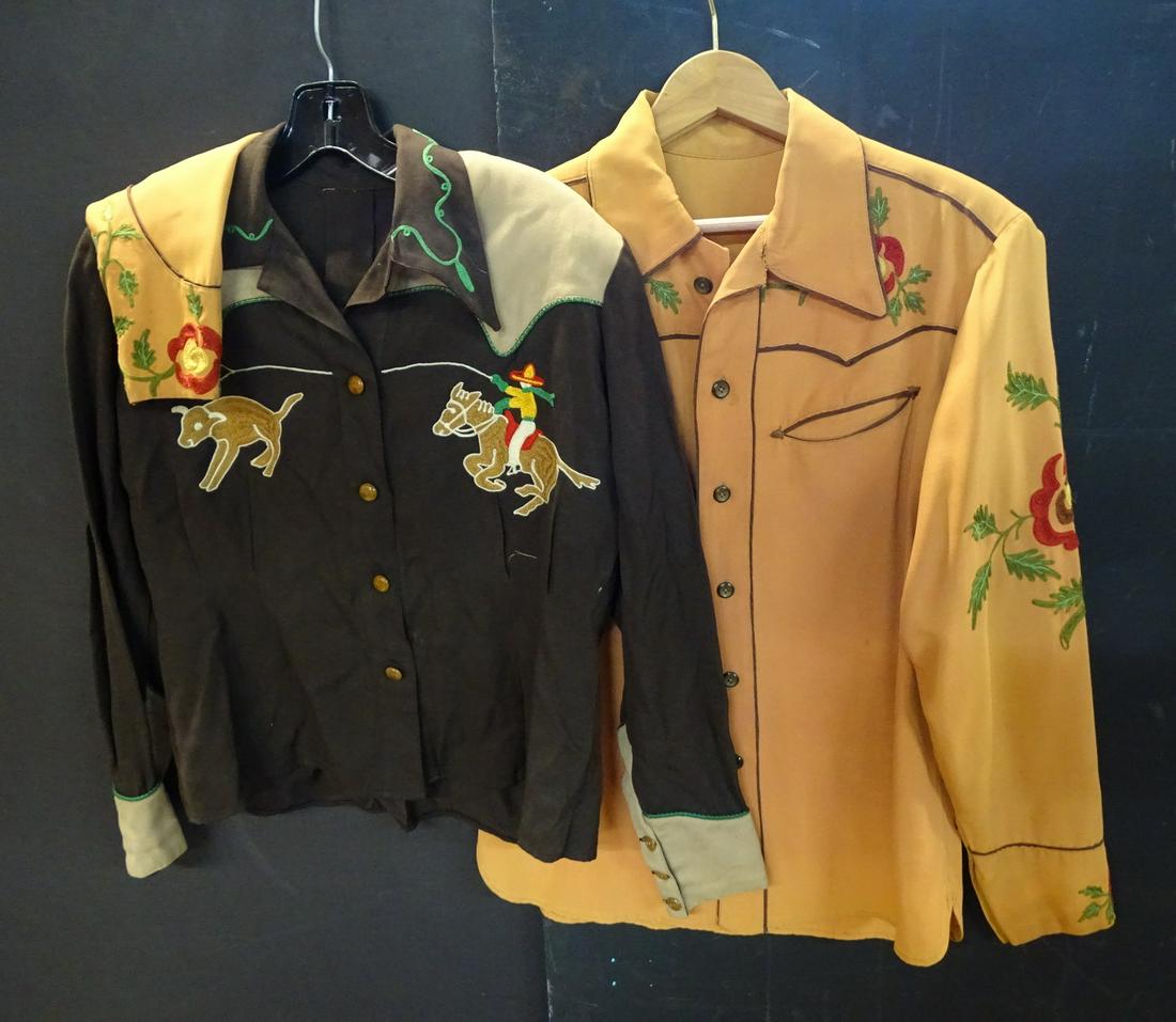(2) VINTAGE WESTERN EMBELLISHED BUTTON-UP SHIRTS (1 of 16)