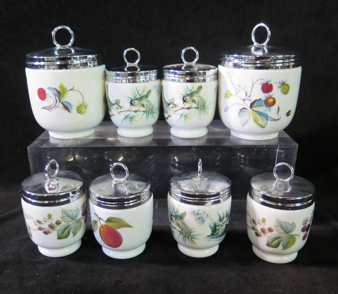 8 PC. ROYAL WORCESTER CANNISTER SET 5" TALLEST (1 of 4)