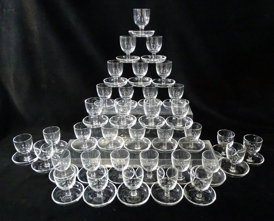 36 CRYSTAL EGG CUPS 3.5" X 3 DIA.: 36 CRYSTAL EGG CUPS 3.5" X 3 DIA.