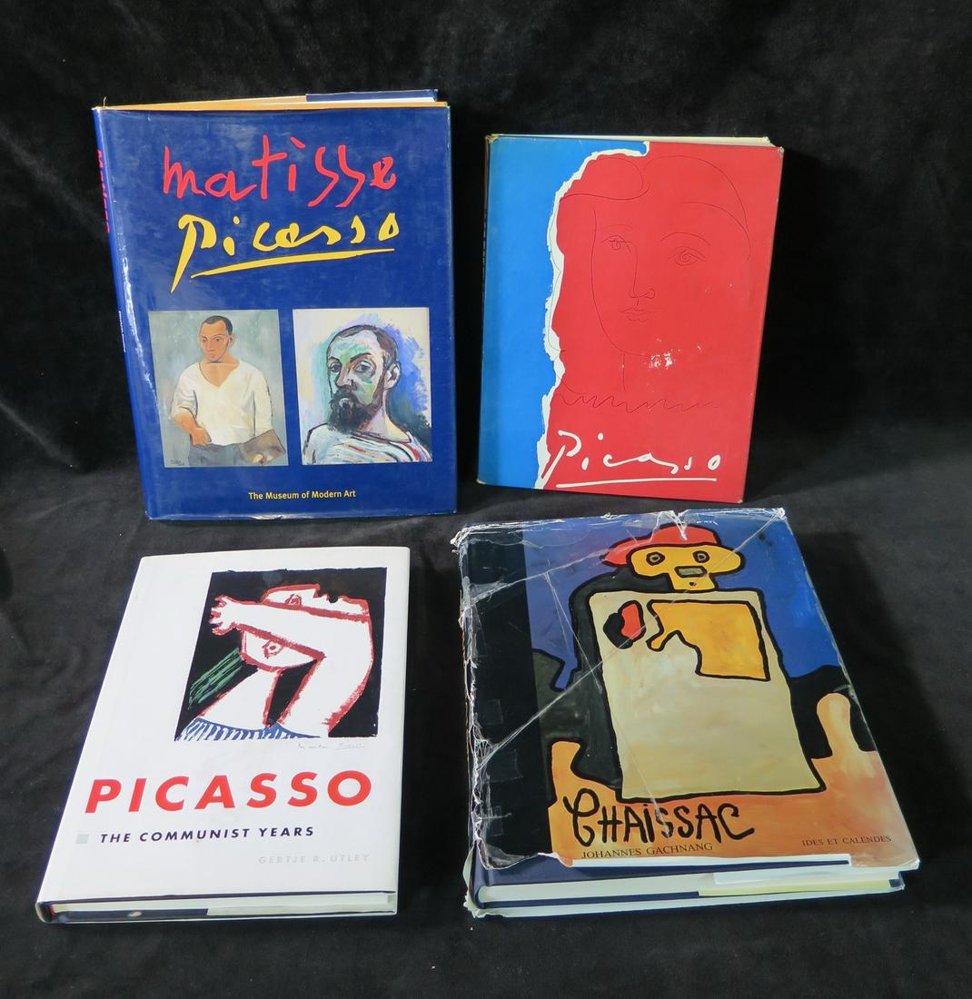(4) ART BOOKS PICASSO X 2, GASTON CHAISSAC, PICASSO/MATISSE: (4) ART BOOKS PICASSO X 2, GASTON CHAISSAC, PICASSO/MATISSE