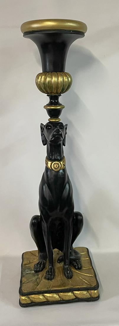 CARVED WOOD GREYHOUND PLANTER 51" HIGH (1 of 10)