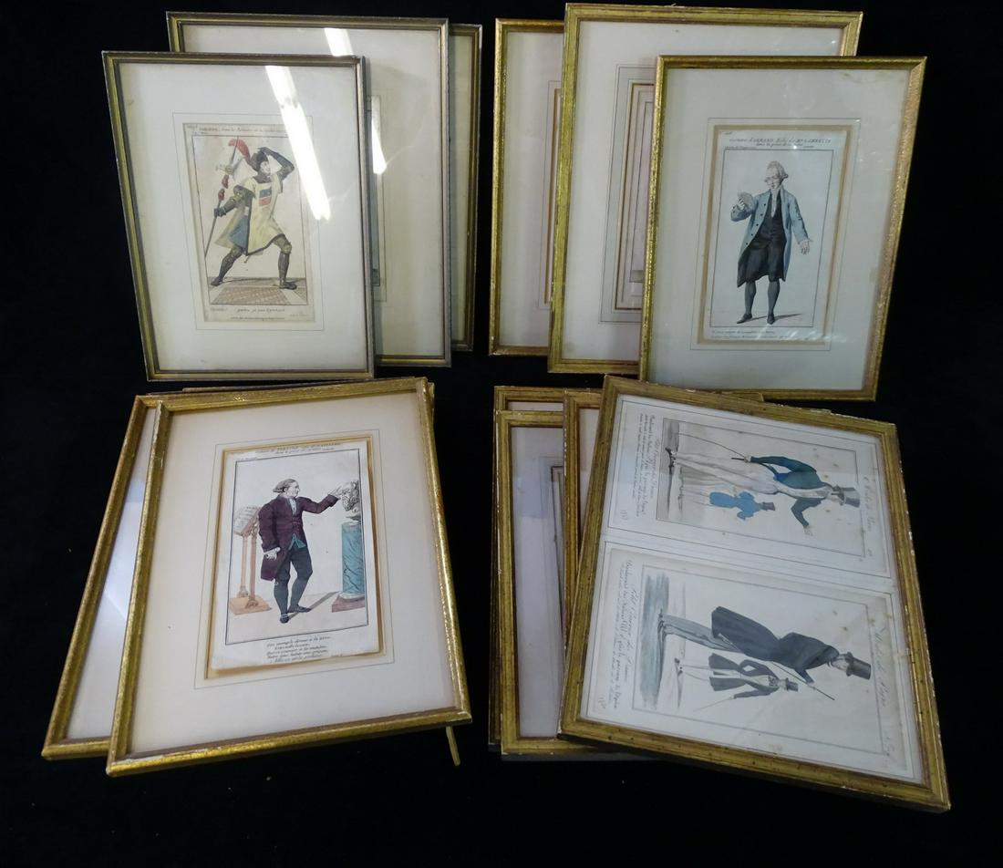LOT OF 14 ANTIQUE MEN / DANDY FASHION PLATE ENGRAVINGS (1 of 14)