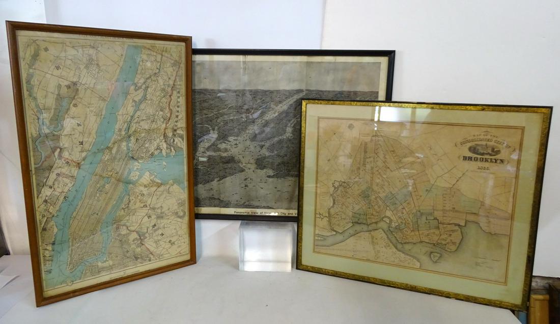 3 MAPS "NEW YORK" & "BROOKLYN" (1 of 20)