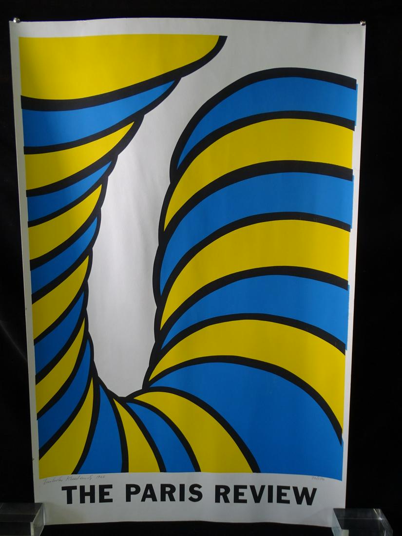 NICHOLAS KRUSHENICK PENCIL SIGNED "PARIS REVIEW" 1965 SCREENPRINT NO. 70/150, 40" X 26" (1 of 7)