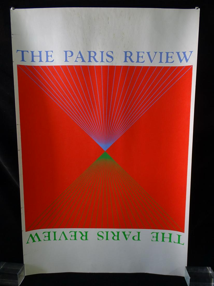 RICHARD ANUSZKIEWICZ "PARIS REVIEW" 1965 SERIGRAPH 40" X 26" (AS IS) (1 of 7)