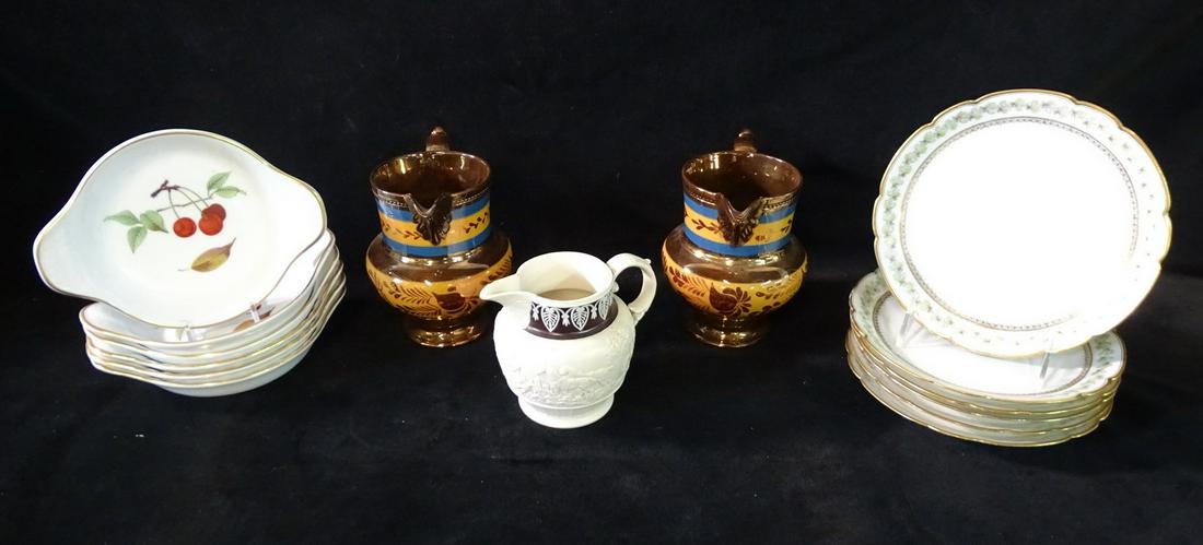 (3) VESSELS & (6) LIMOGES PLATES & (6) ROYAL WORCESTER BAKING DISHES (6" X 4" DIA., 7.5" DIA., 6DIA) (1 of 7)
