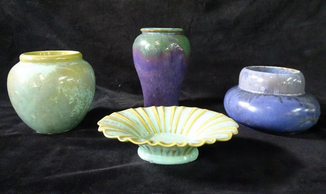 4 PCS. FULPER POTTERY 7" TALLEST (1 of 15)