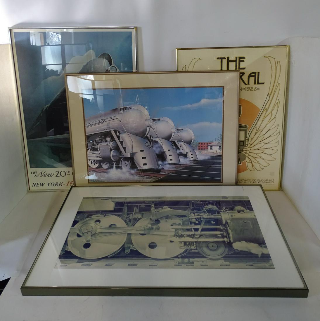 (4) TRAIN THEMED WORKS INC. 2 POSTERS LARGEST IS 21 1/4" X 35 3/4" (1 of 17)