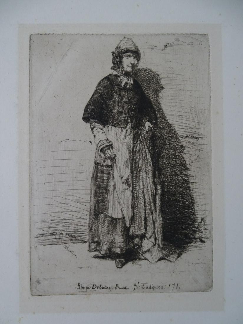 WHISTLER DRYPOINT "LE MERE GERARD" 1858 5" X 3.5" (1 of 11)