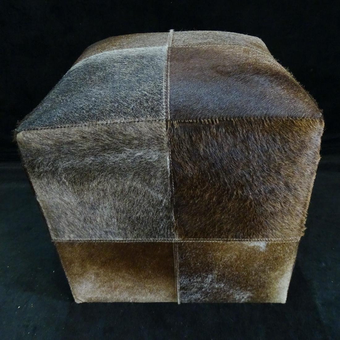 COWHIDE CUBED OTTOMAN 16" X 16' X 16" (1 of 5)