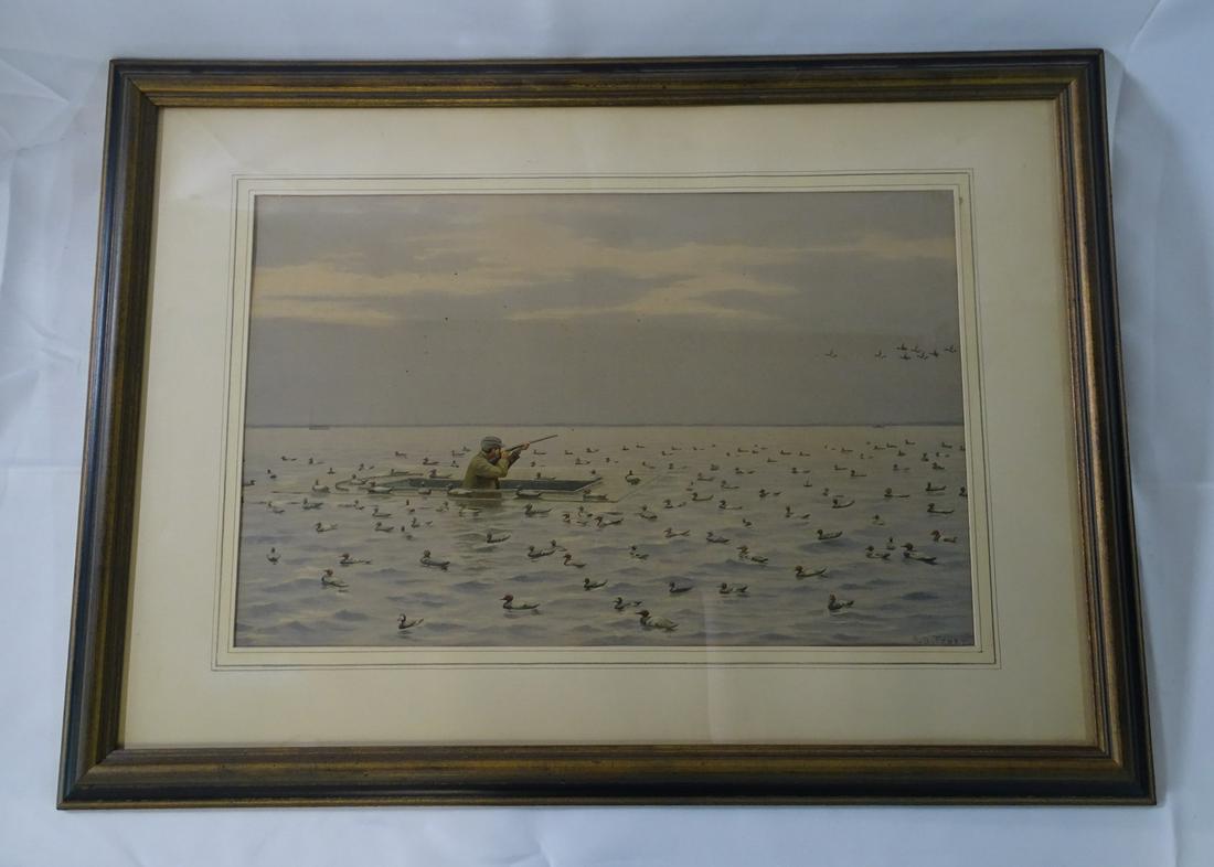 A.B. FROST LITHOGRAPH "BATTERY SHOOTING" 19.5" X 12.5" (1 of 14)