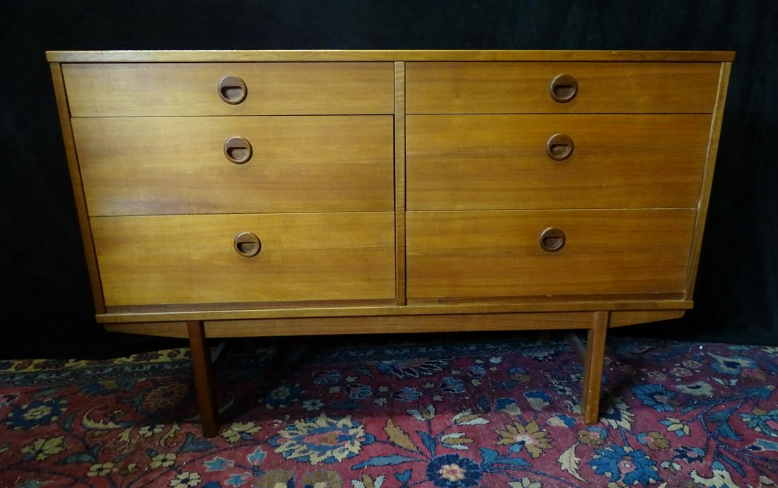 DANISH MODERN TEAK 6 DRAWER CHEST 31" X 37 3/4" X 18 1/2" (1 of 9)