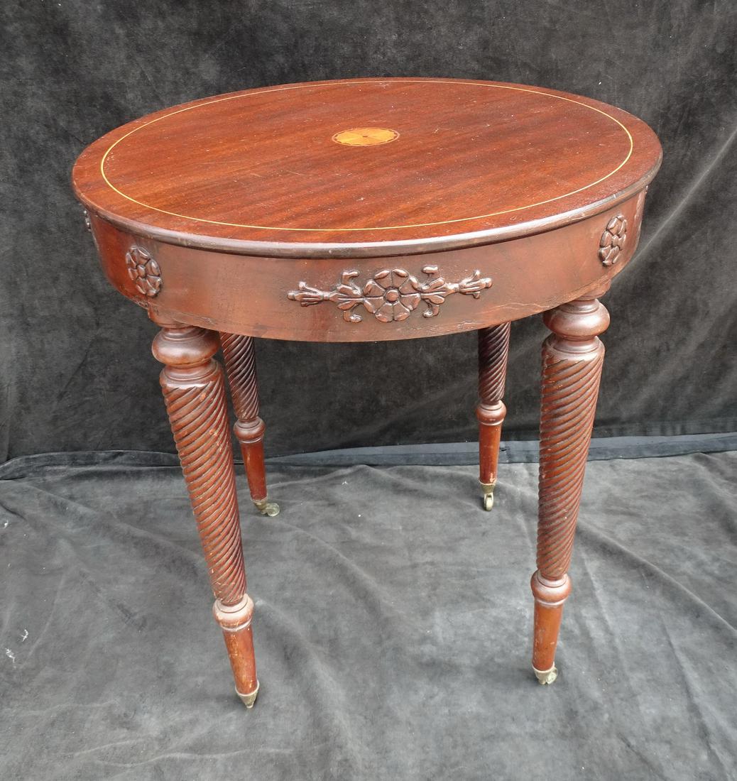 INLAID CIRCULAR OCCASIONAL TABLE 26.5" X 29" DIA. (1 of 9)