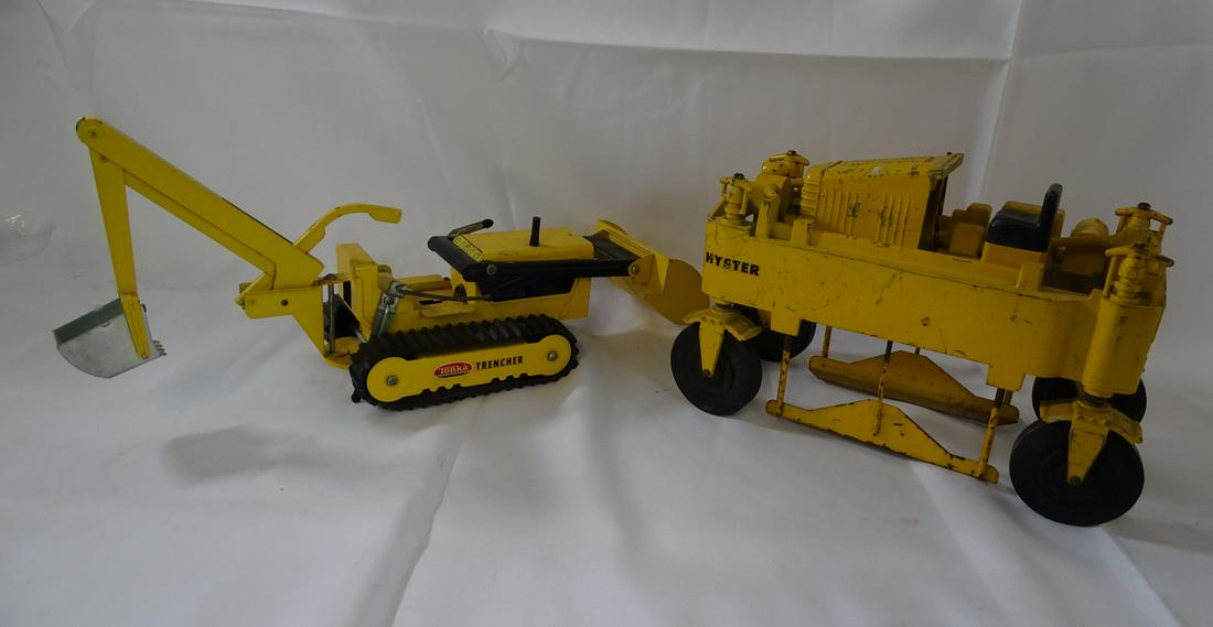 HYSTER DRUGE & TONKA TRENCHER MODEL TOYS: HYSTER DRUGE & TONKA TRENCHER MODEL TOYS