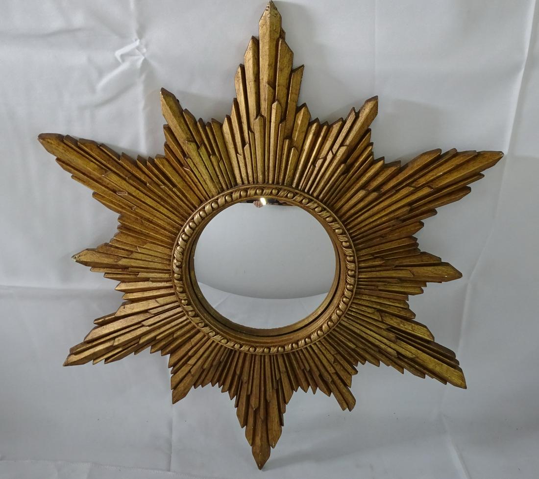 COMPOSITION STARBURST CONVEX MIRROR 23.5" X 20.5": COMPOSITION STARBURST CONVEX MIRROR 23.5" X 20.5"