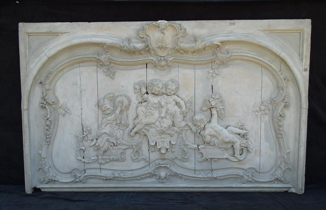 EXCEPTIONAL 18C FRIEZ W/PUTTI MOTIF 44.5" X 73": EXCEPTIONAL 18C FRIEZ W/PUTTI MOTIF 44.5" X 73"