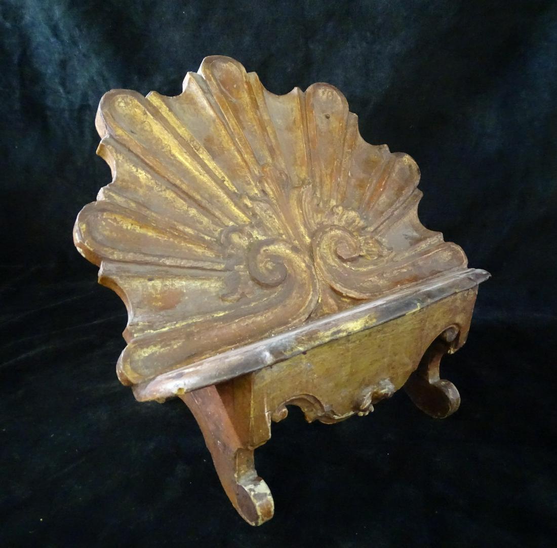 SHELL CARVED 19TH CENTURY BOOK STAND 13.5 X 15 X 10 (1 of 7)
