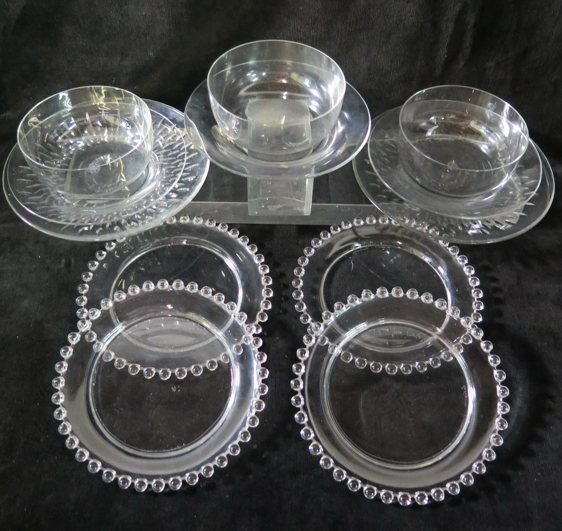 (12) LALIQUE & BACCARAT PIECES: 9 LALIQUE & BACCARAT PLATES & 3 BACCARAT BOWLS (1 of 11)