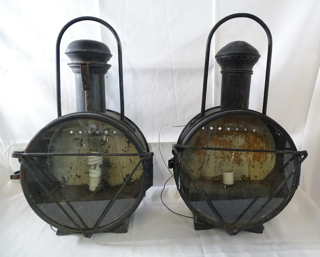 2 VINTAGE SHIP LANTERNS (LARGE) (1 of 15)