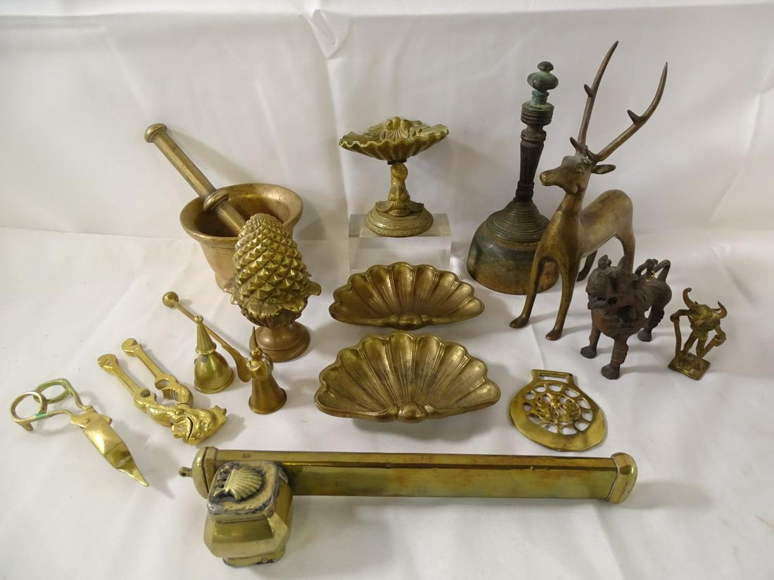 GROUP OF BRONZE ITEMS INC. LARGE PINEAPPLE FINIAL 9.75" HIGH TALLEST (1 of 12)