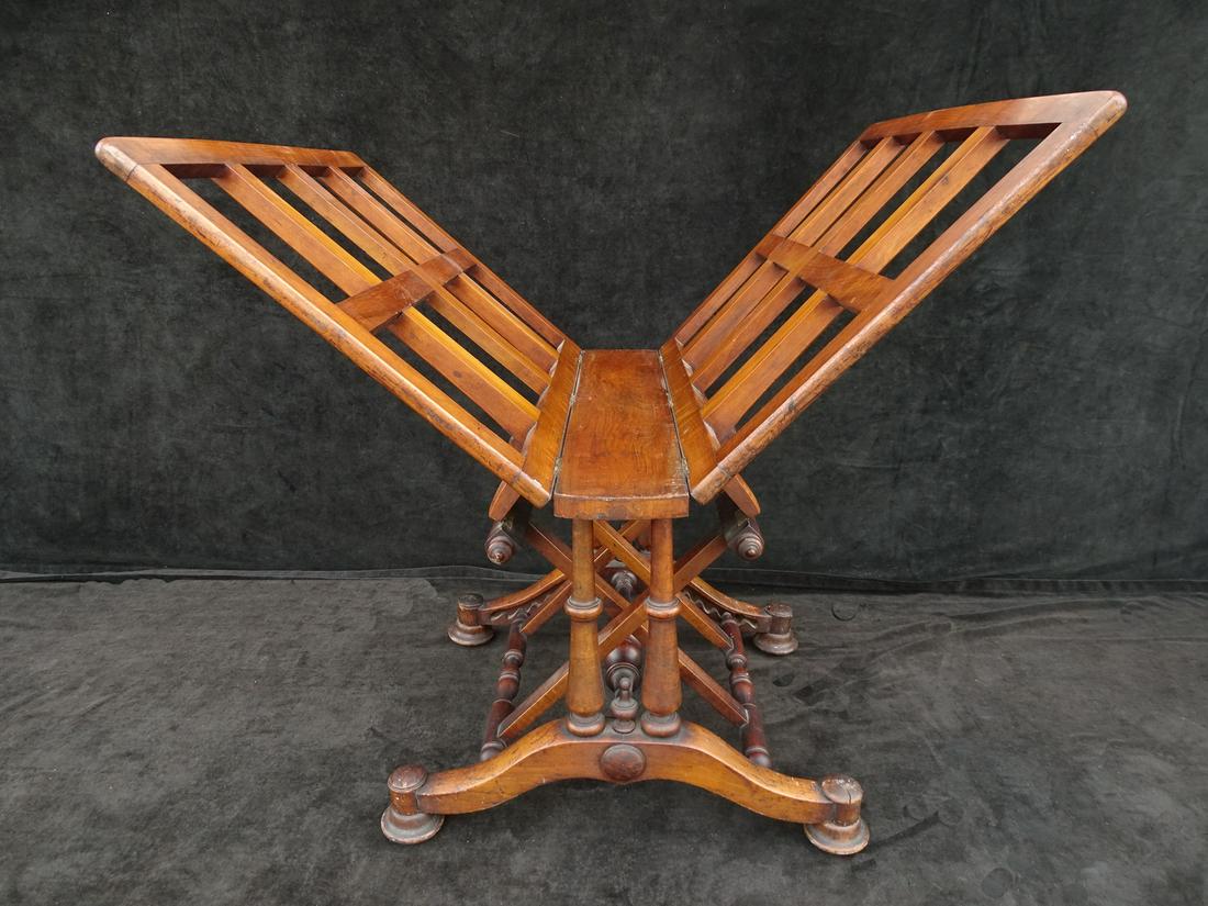 19TH CENTURY MAHOGANY ADJUSTABLE FOLIO STAND 43 X 30 X 25 (1 of 16)