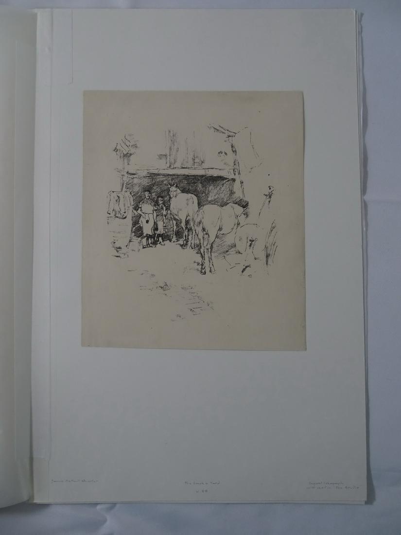 JAMES A.N. WHISTLER LITHOGRAPH "SMITHS YARD" 1895 9.5" X 8" SHEET (1 of 10)