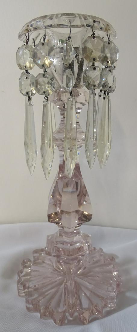 BACCARAT? CRYSTAL CANDLESTICK 13" X 6" DIA.: BACCARAT? CRYSTAL CANDLESTICK 13" X 6" DIA.