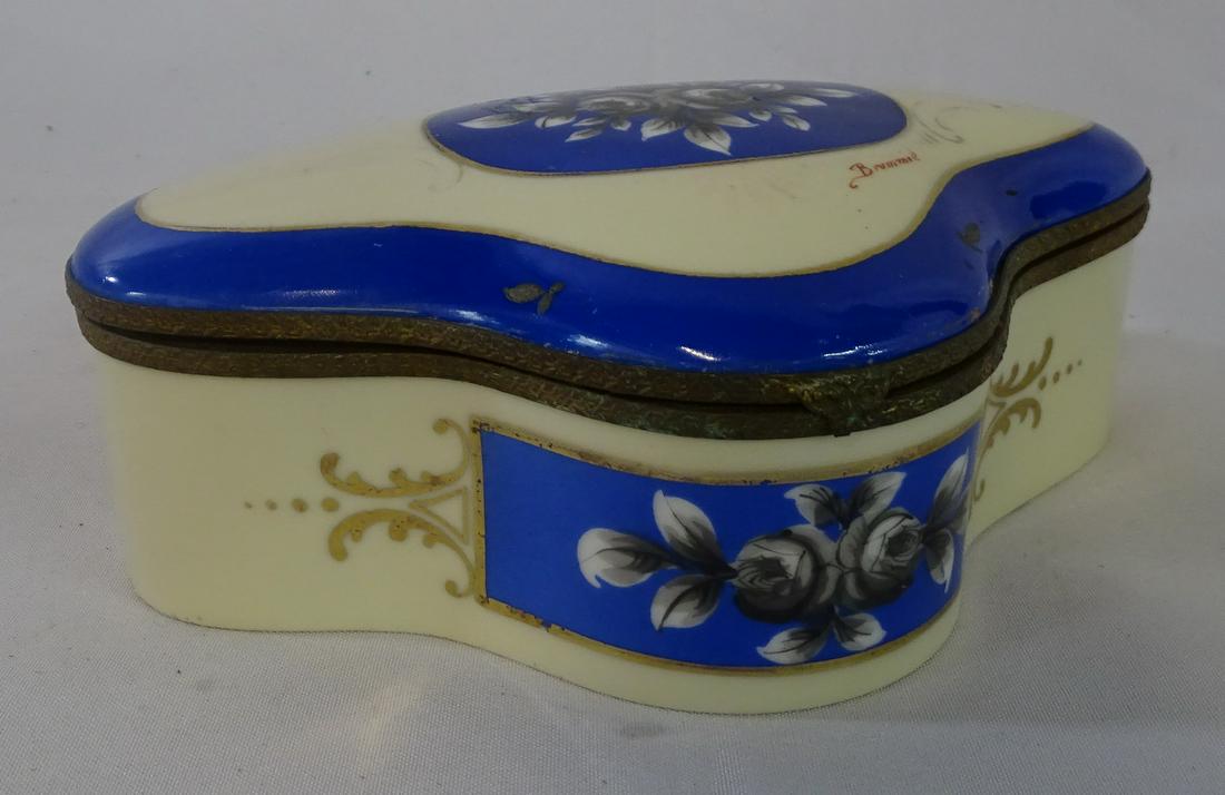 SIGNED FRENCH ENAMEL BOX 8" X 6" (1 of 9)