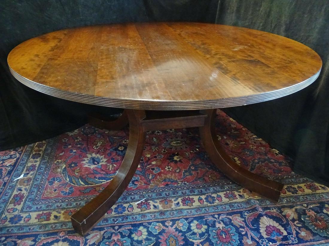 CIRCULAR MAHOGANY DINING / CONFERENCE TABLE 30" X 60" DIA. (D-313) (1 of 6)