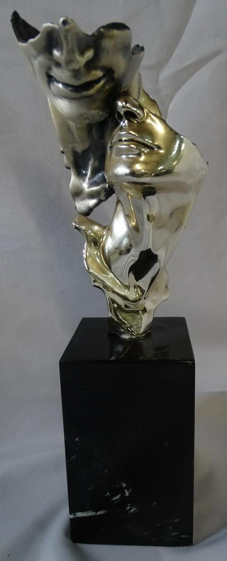 MID CENTURY SILVER CLAD BUST ZANFIELD PLATA 12''H (1 of 7)